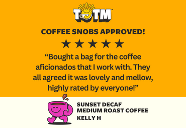 Sunset decaf medium roast coffee by jacksepticeye top of the mornin coffee review