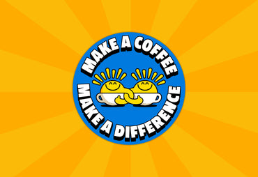 make a coffee make a difference top of the mornin coffee sticker