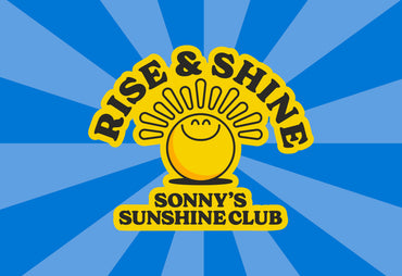 subscription freebie sticker. sonny's sunshine club