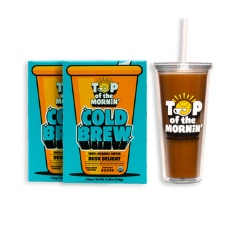 two cold brew boxes with a clear coffee tumbler by jacksepticeye
