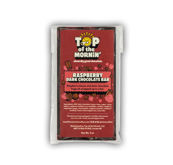 Raspberry Dark Chocolate Bar – Top of the Mornin Coffee