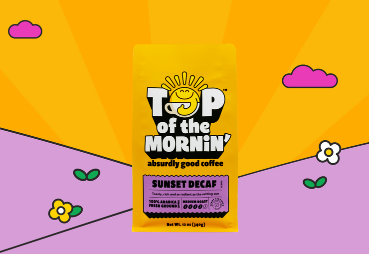 Sunset Decaf Medium Roast Coffee – Top of the Mornin Coffee