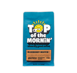 blueberry muffin coffee top of the mornin front of bag
