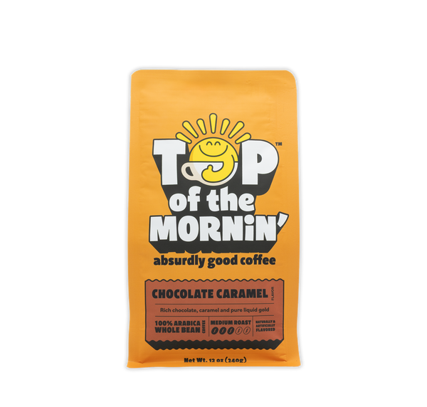Chocolate Caramel Flavored Coffee – Top of the Mornin Coffee