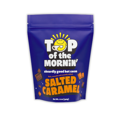 salted caramel hot cocoa top of the mornin coffee