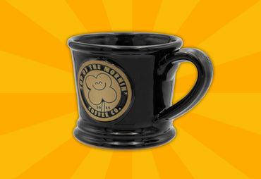 black top of the mornin coffee mug anniversary 2024 mug side yellow background