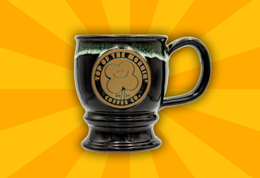 top of the mornin 2026 green and black mug