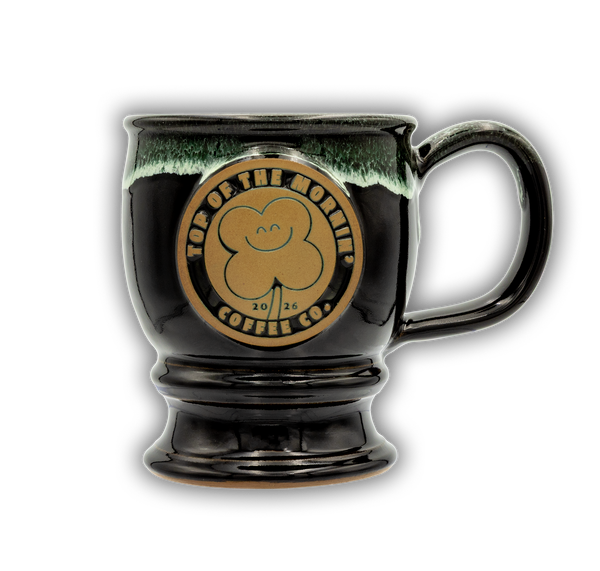 top of the mornin 2026 green and black mug