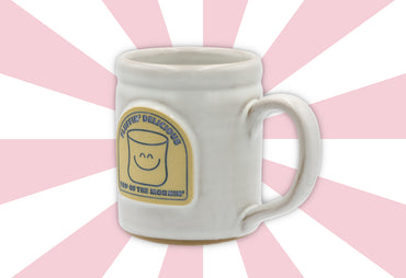 white fluffin' delicious top of the mornin mug side