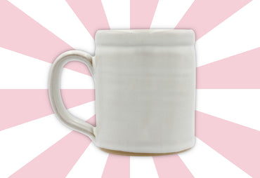 white fluffin' delicious top of the mornin mug back