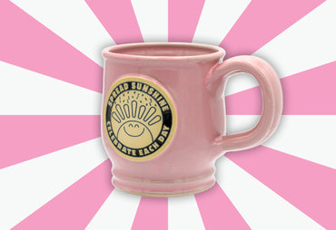 pink mug spread sunshine celebrate each day mug pink background with stripes top of the mornin jacksepticeye 