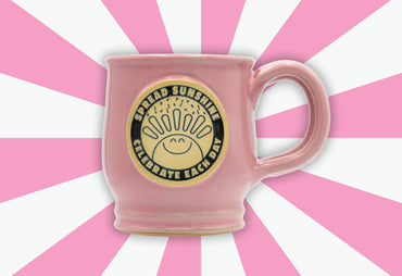 pink mug spread sunshine celebrate each day mug pink background with stripes top of the mornin jacksepticeye 