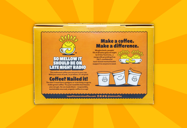 Top of the mornin' golden hour box orange badge medium roast coffee single serve cups back