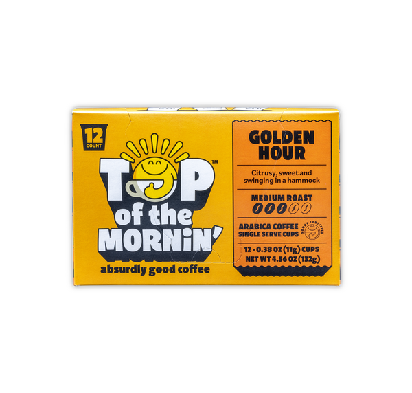 Golden Hour Single Serve Cups – Top of the Mornin Coffee